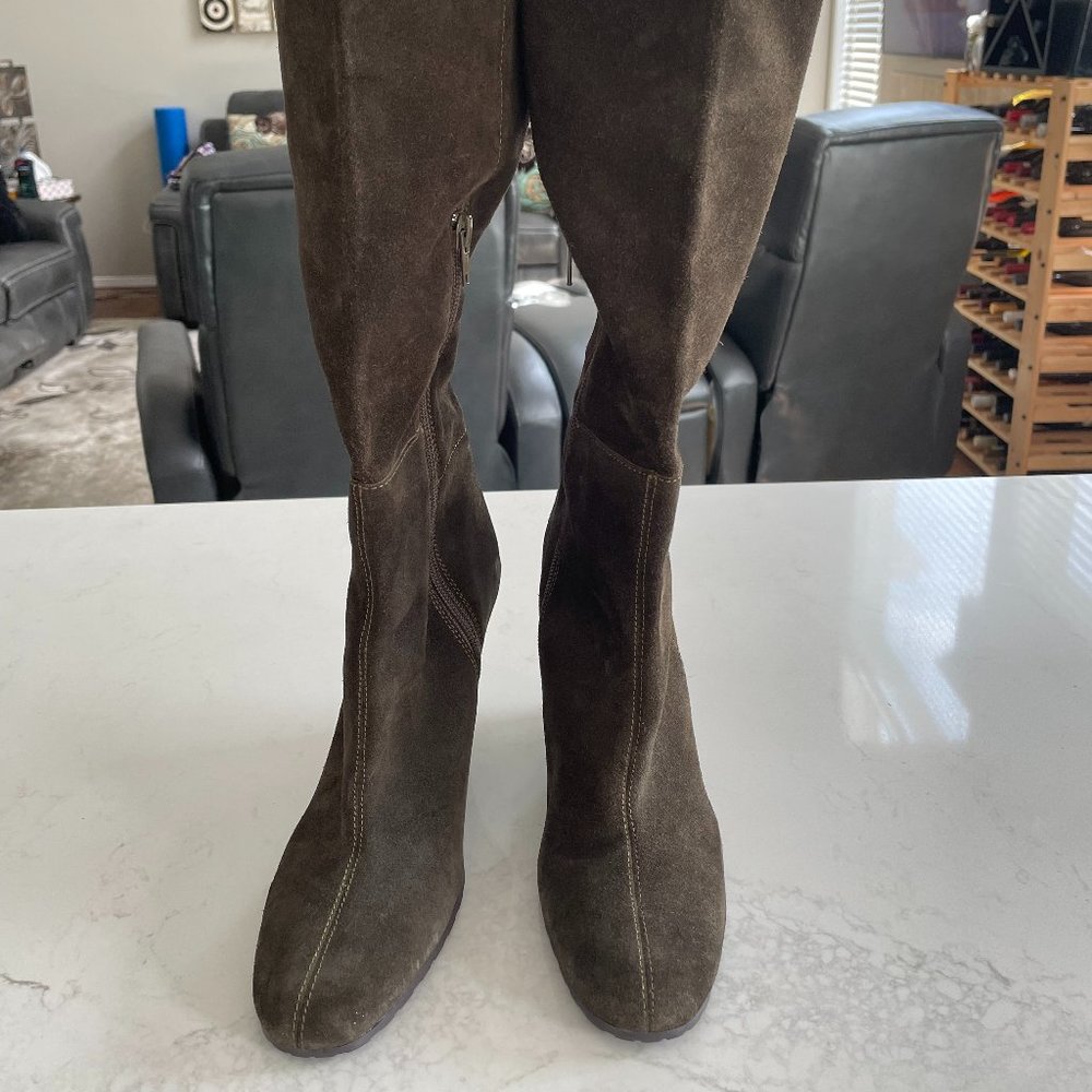 Falchi by Carlos Falchi, size 5, dark green boots